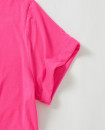Rayon Pregnancy Dress O Neck Short Sleeve Knot Waist Solid Dress Bright Pink D025